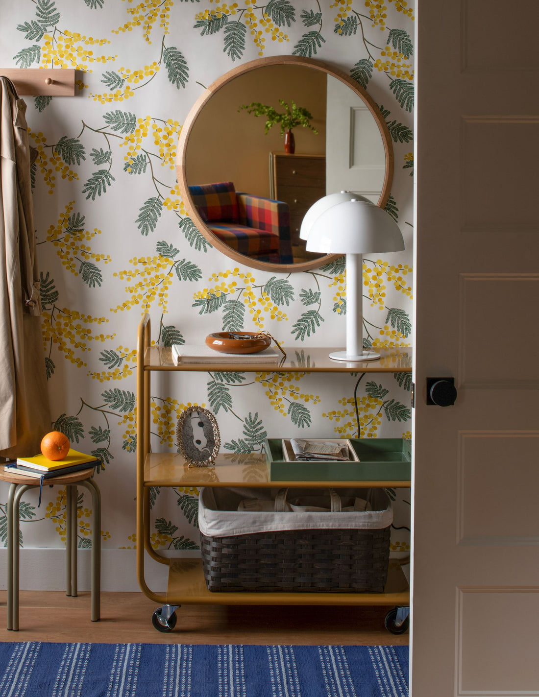 Mirror in entryway.