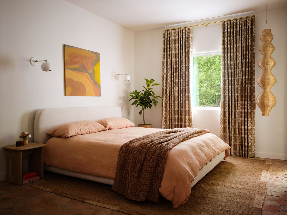Cozy, luxury bedroom.