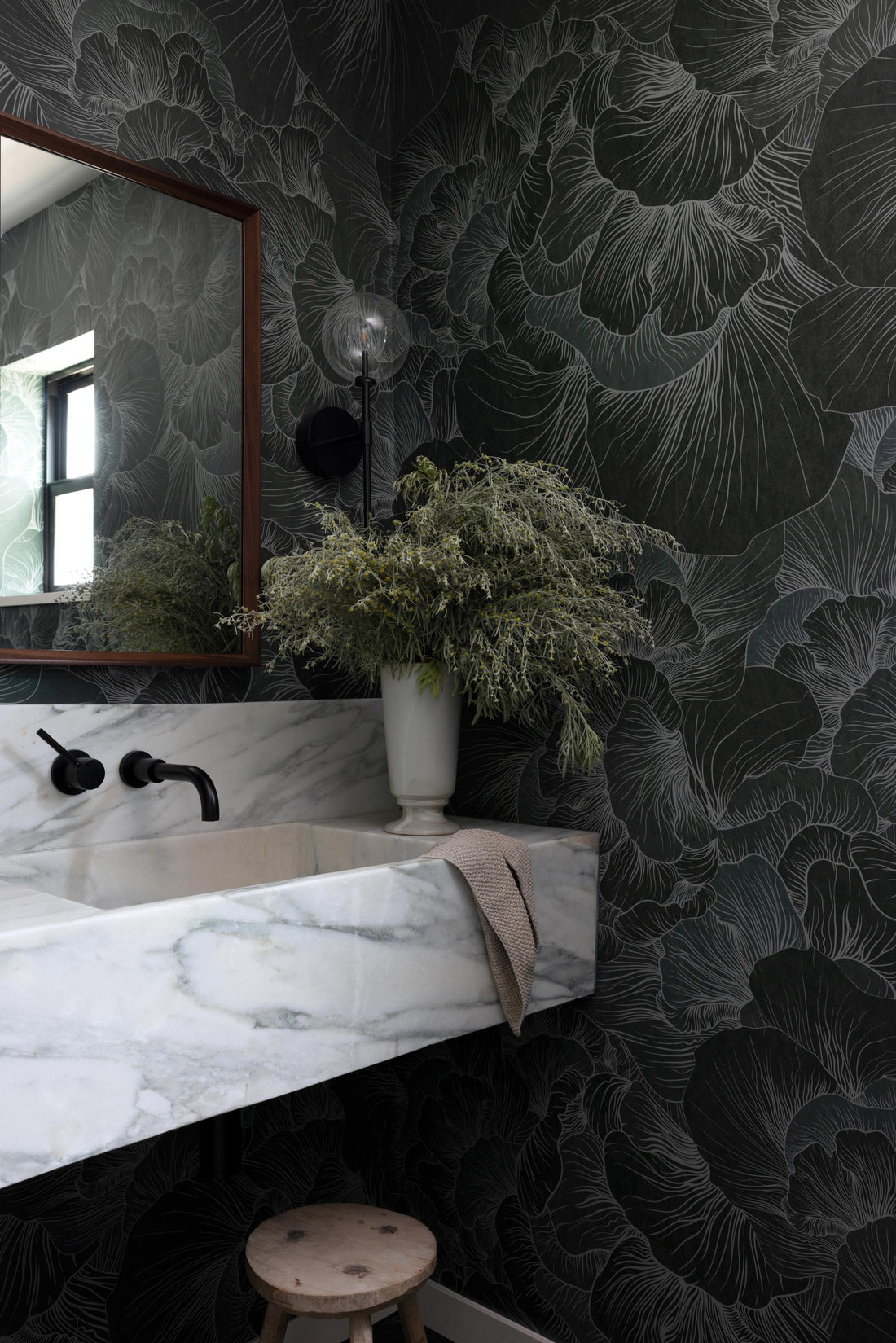 Moody bathroom.