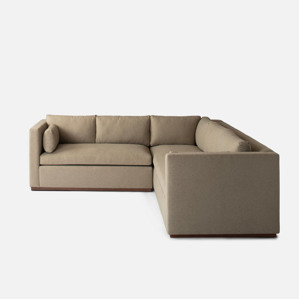 Kinney 97" Sectional::Lichen Flannel::main