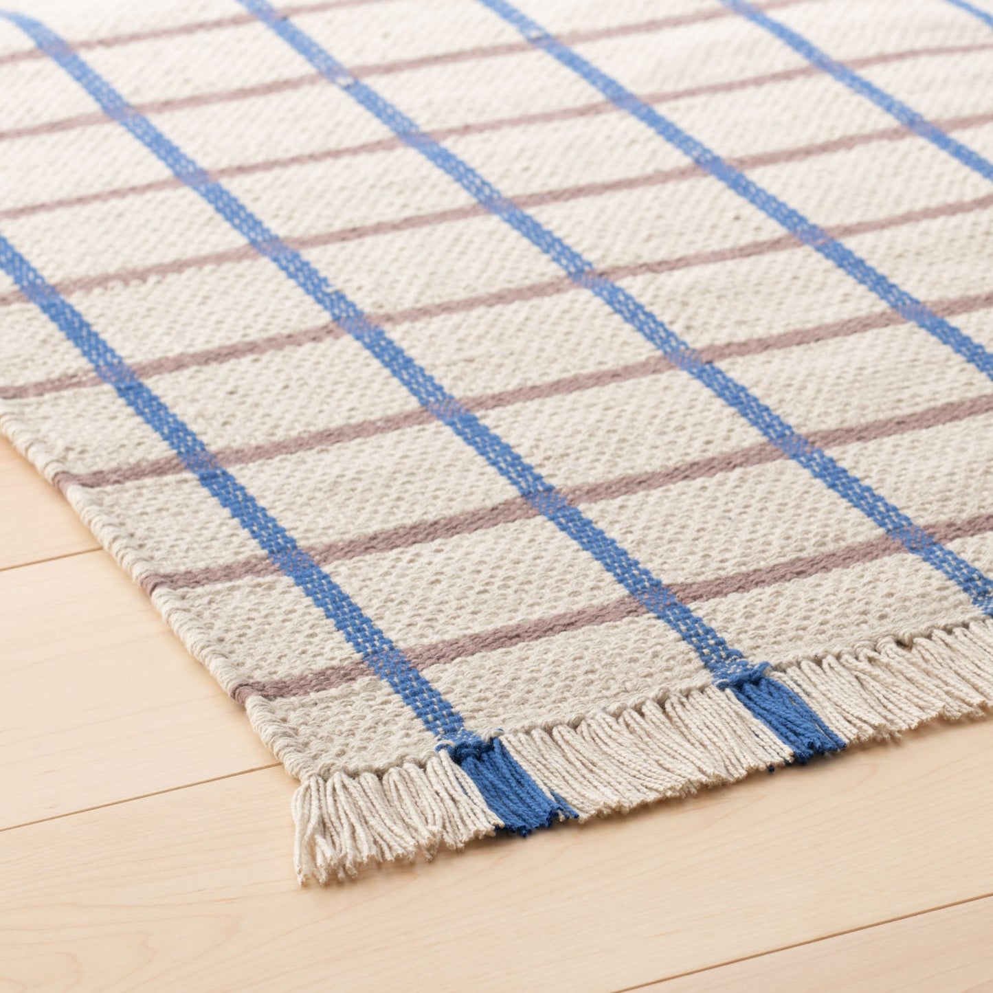 Cotton Grid Flatweave Rug