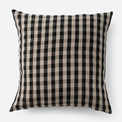 Linen Check Throw Pillow