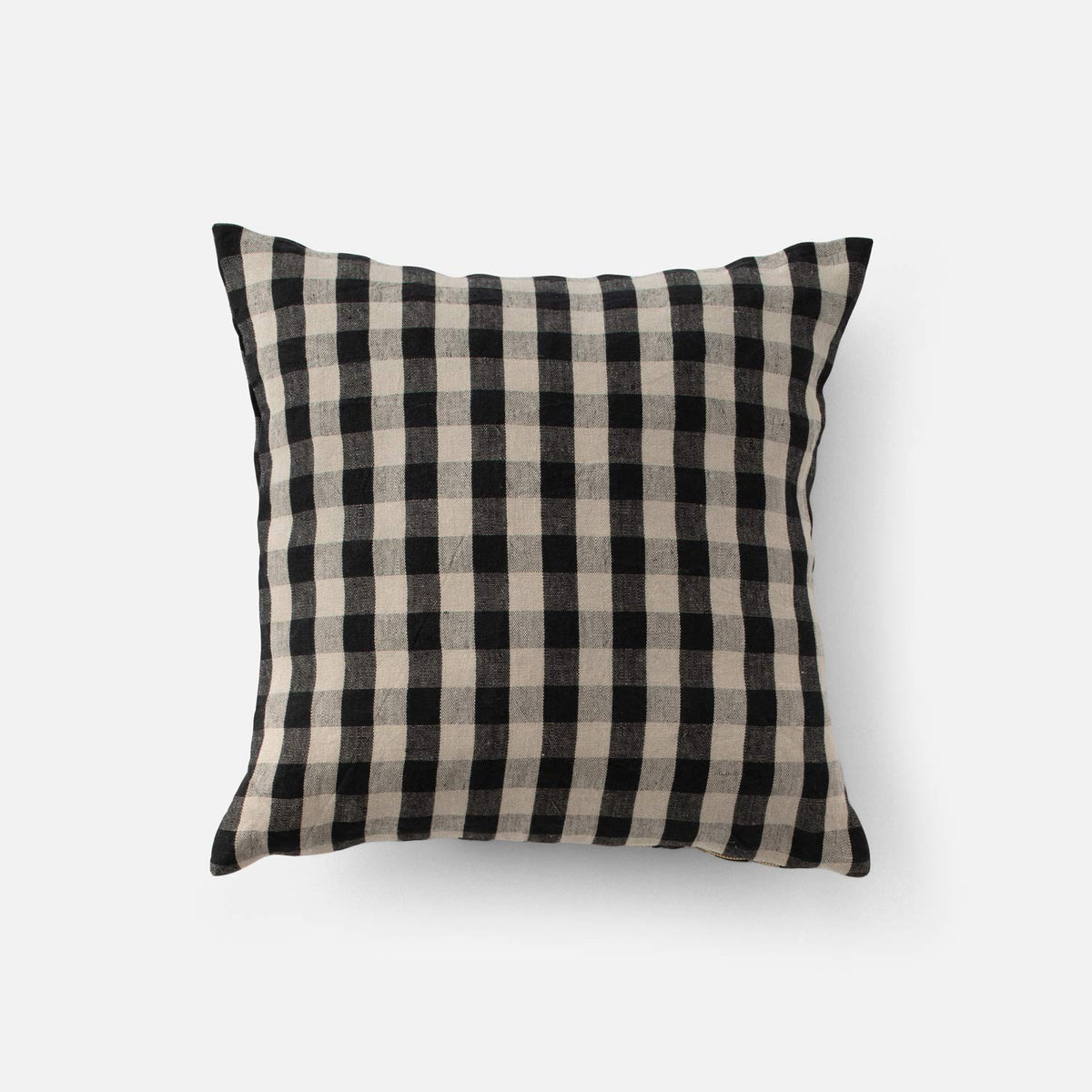 Linen Check Throw Pillow