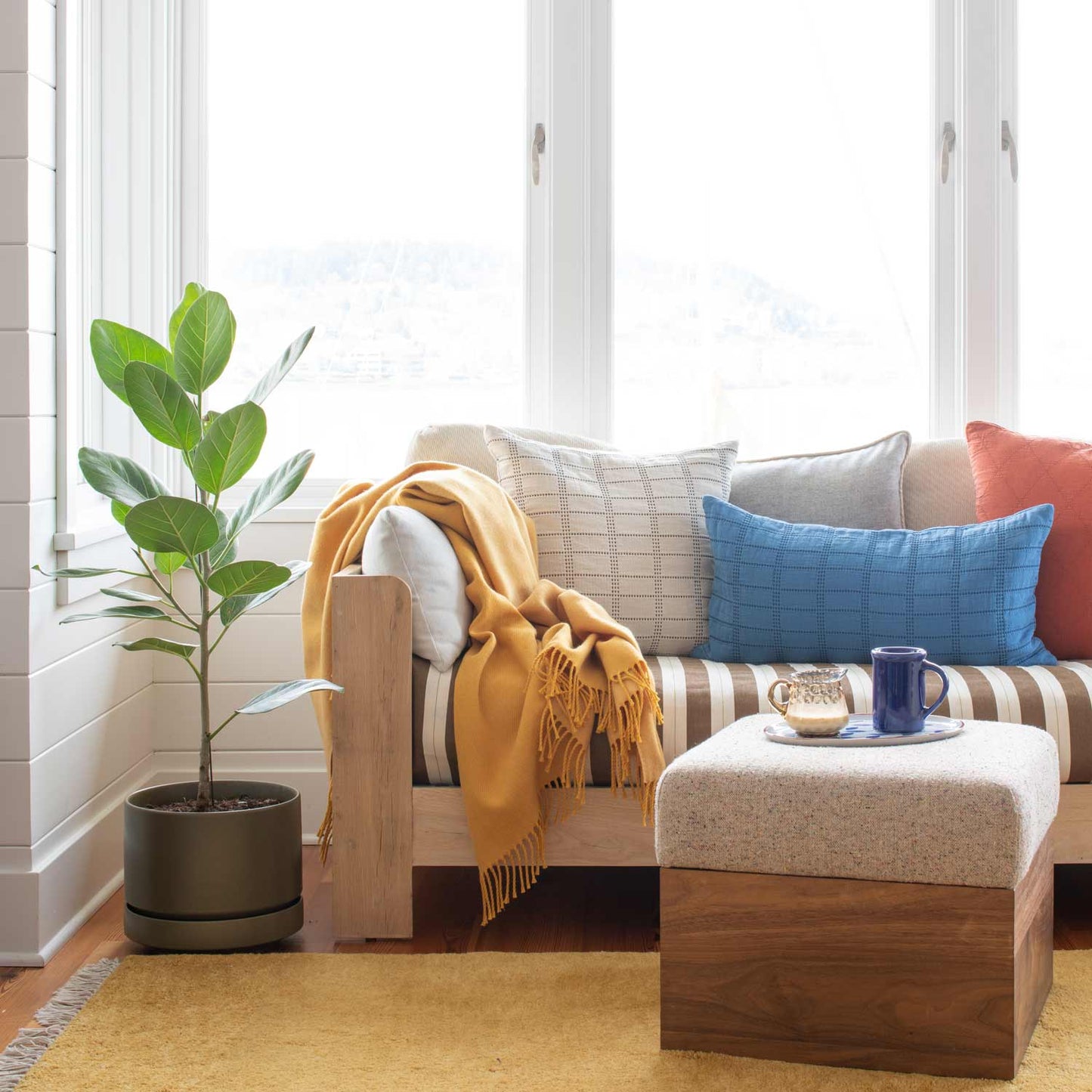 Grid Stitch Pillow Cover