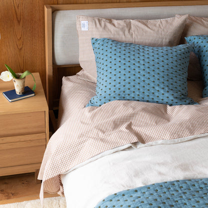 Gingham Percale Sheet Set