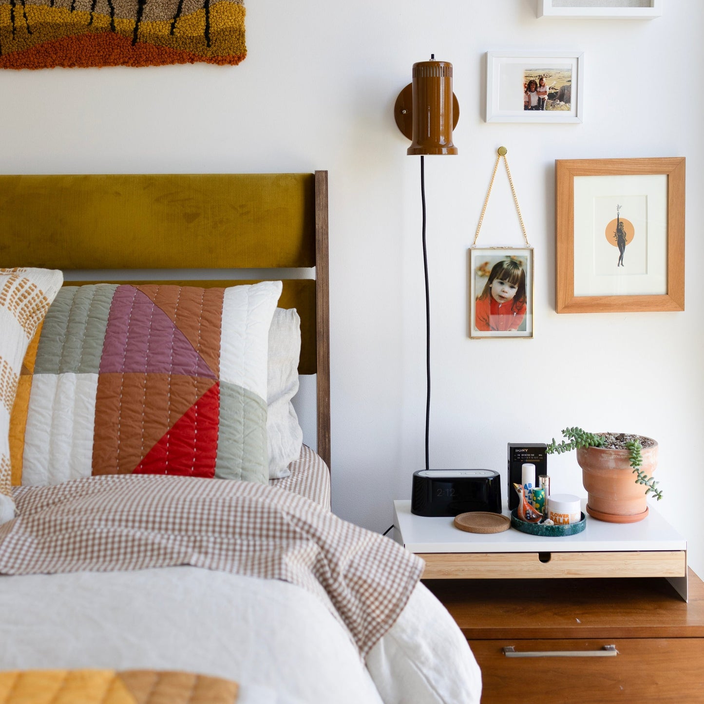 Modern Rooftops Pieced Cotton Sham