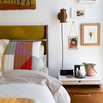 Modern Rooftops Pieced Cotton Sham