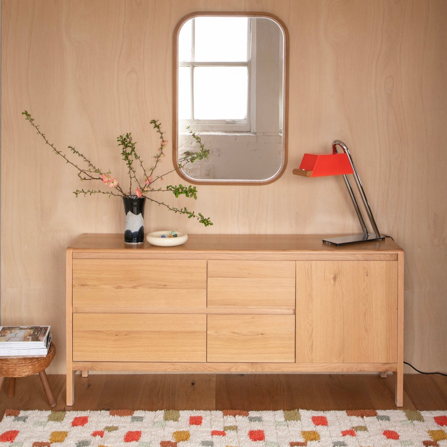 Oak Chamfered Mirror