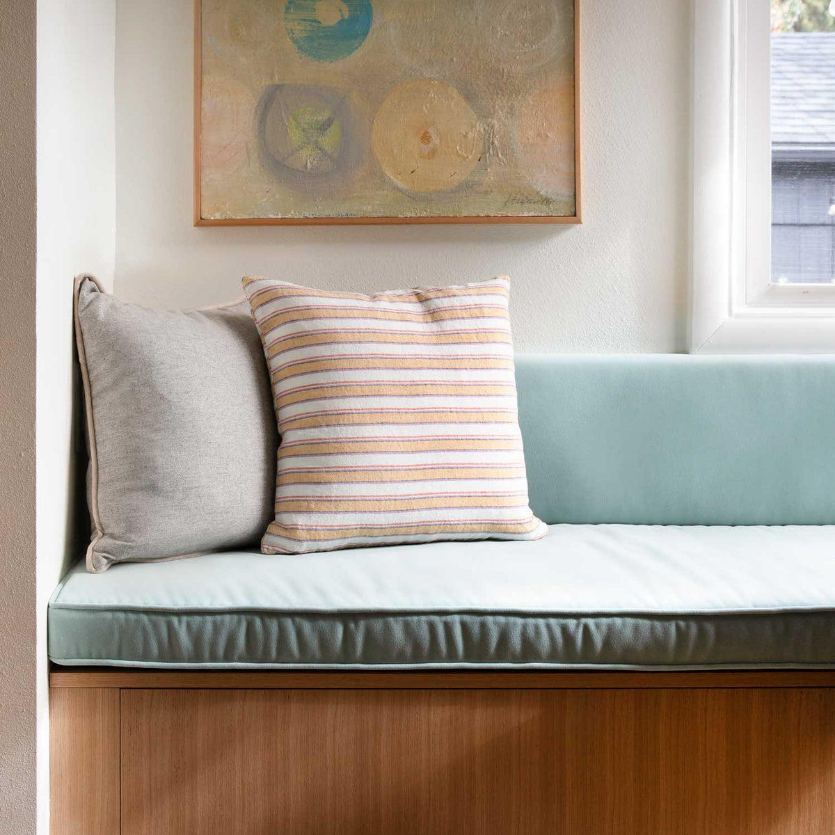 Market Stripe Throw Pillow