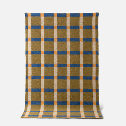 Plaid Wool Reversible Rug