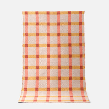 Plaid Wool Reversible Rug