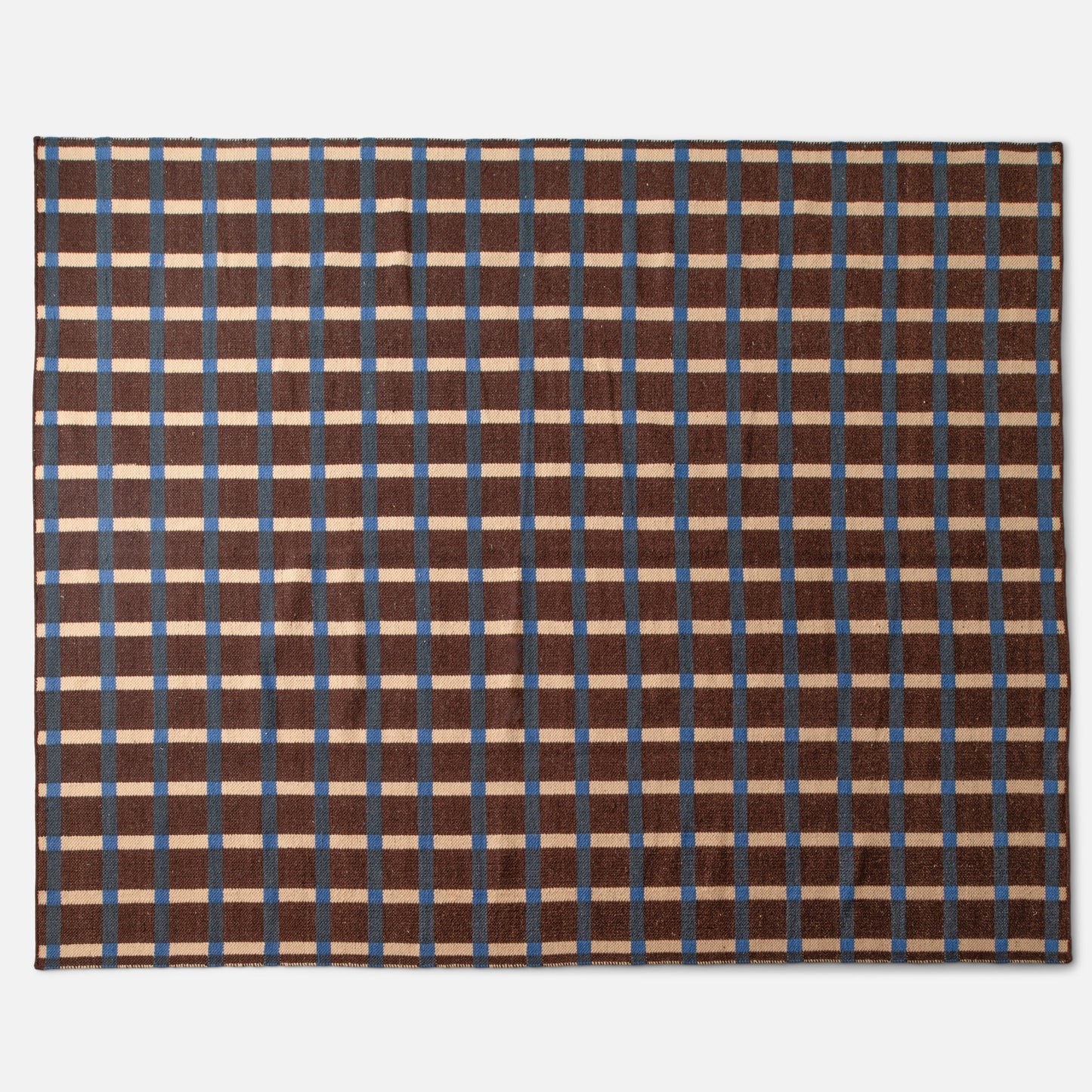Plaid Wool Reversible Rug