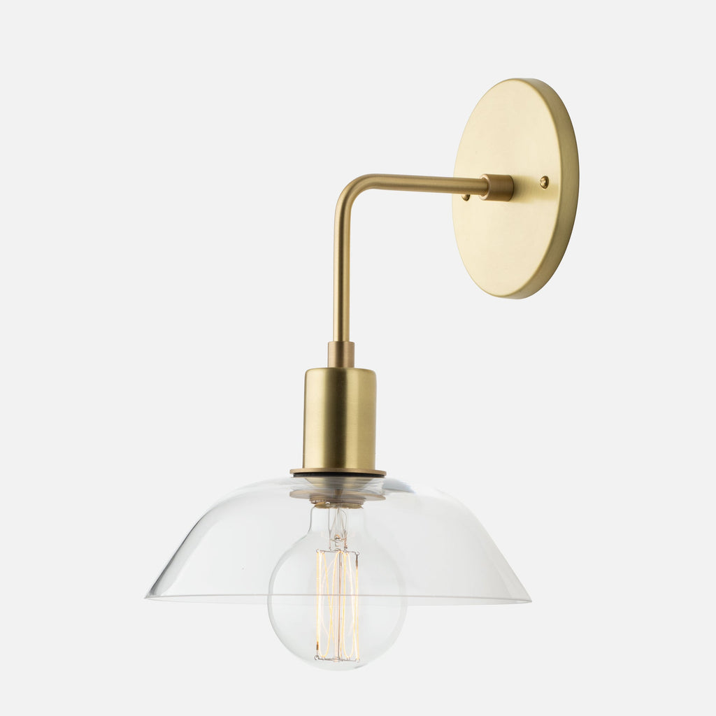 Hargrove L Sconce::natural brass::main