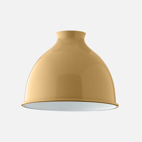Table lamp SHADE, small, brass matt, with cylindrical, brown shade