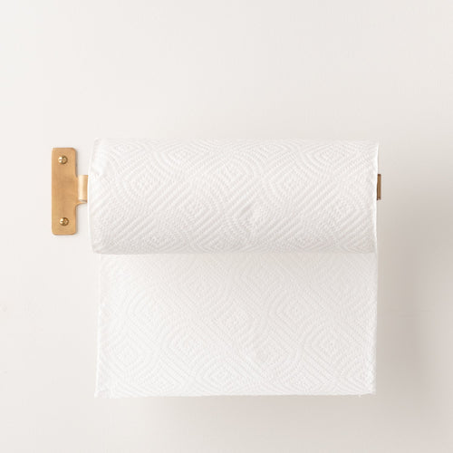 Nicolai Paper Towel Holder in Natural Brass by Schoolhouse