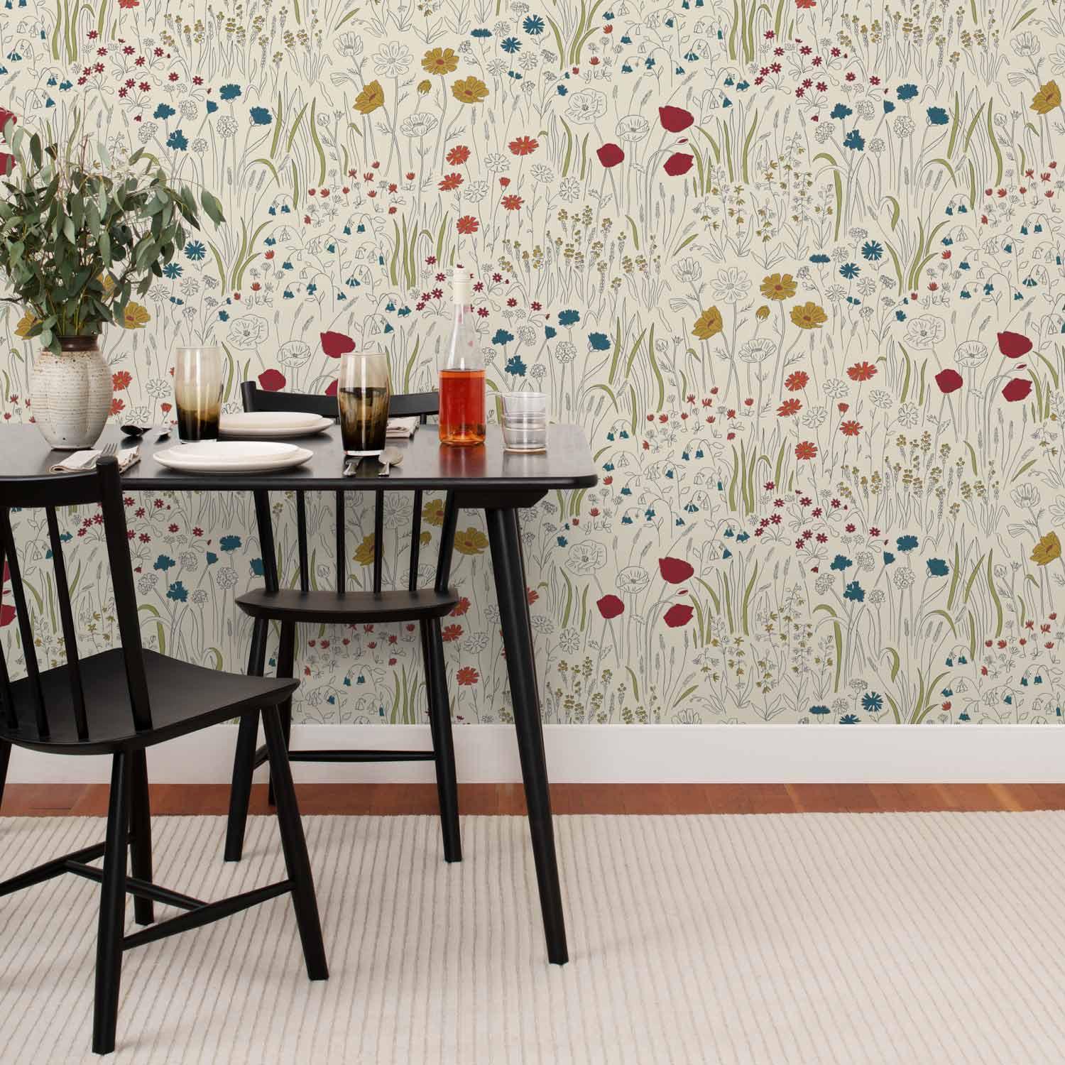 2704420 | Birds Butterflies, Multi On White - Schumacher Wallpaper