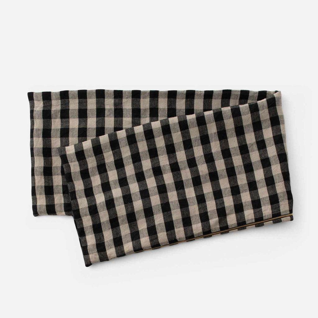 Linen Check Pillow in Multi Linen | Cover + Down Insert by Schoolhouse