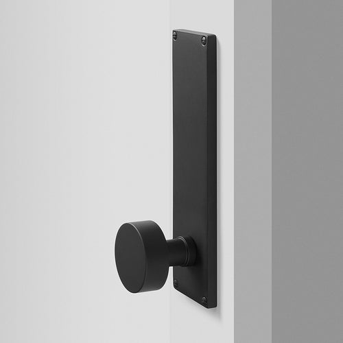 Tate Door Set with Cylinder Knob - Flat Black – Schoolhouse
