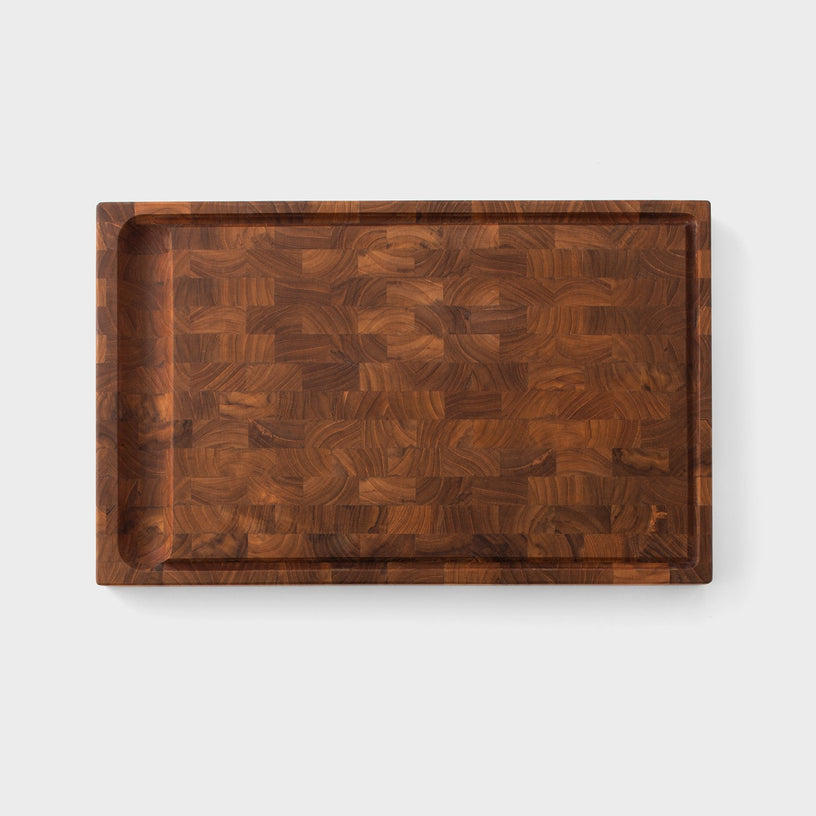 Large Wood Cutting Board Raised- Modern AgrarianWood Cutting Board - Raised  Modern Design with Bowl Cutout — Rusticcraft Designs